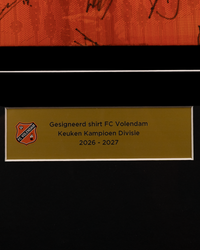 Ingelijst en gesigneerd thuisshirt FC Volendam 2026-2027