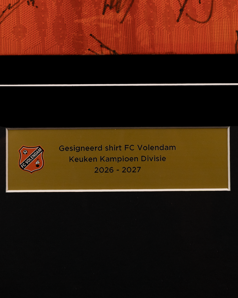 Ingelijst en gesigneerd thuisshirt FC Volendam 2026-2027