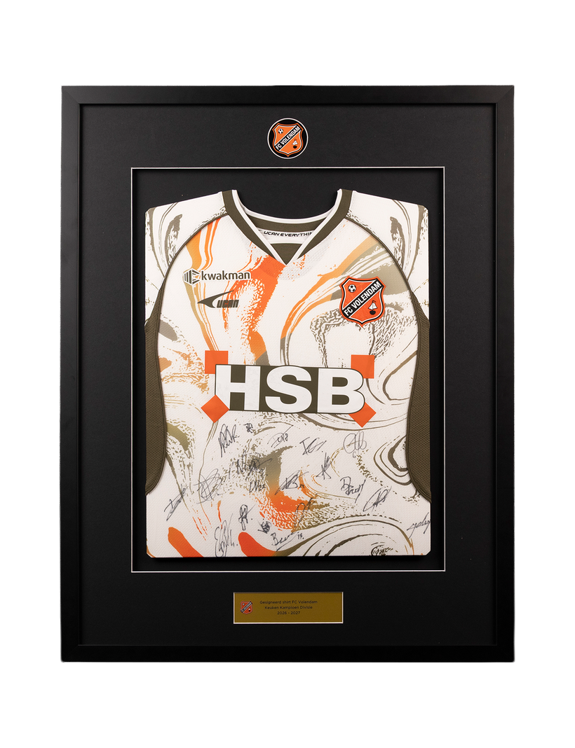 Ingelijst en gesigneerd uitshirt FC Volendam 2026-2027